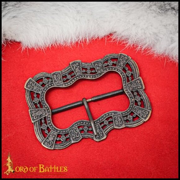 Solid Brass Antique Finish Belt Buckle for Pirate Costume LARP Medieval main image 4